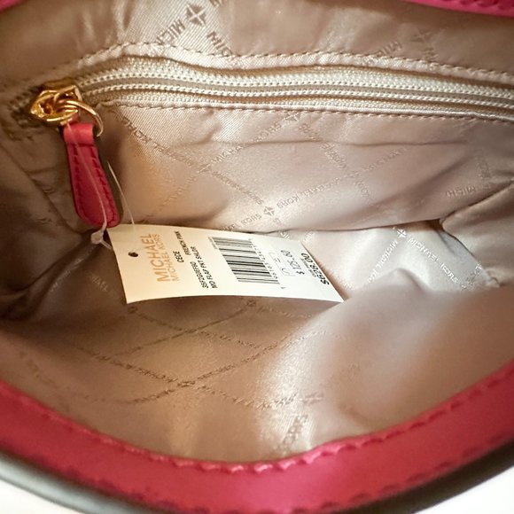 Michael Kors CECE Medium Flap Shoulder Crossbody Leather Bag French Pink - Picture 12 of 13